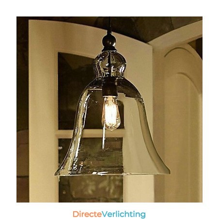 Hanglamp van glas in landelijke ministijl Hanglamp van glas in landelijke ministijl