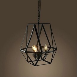 Hanglamp van metaal in landelijke mini-stijl