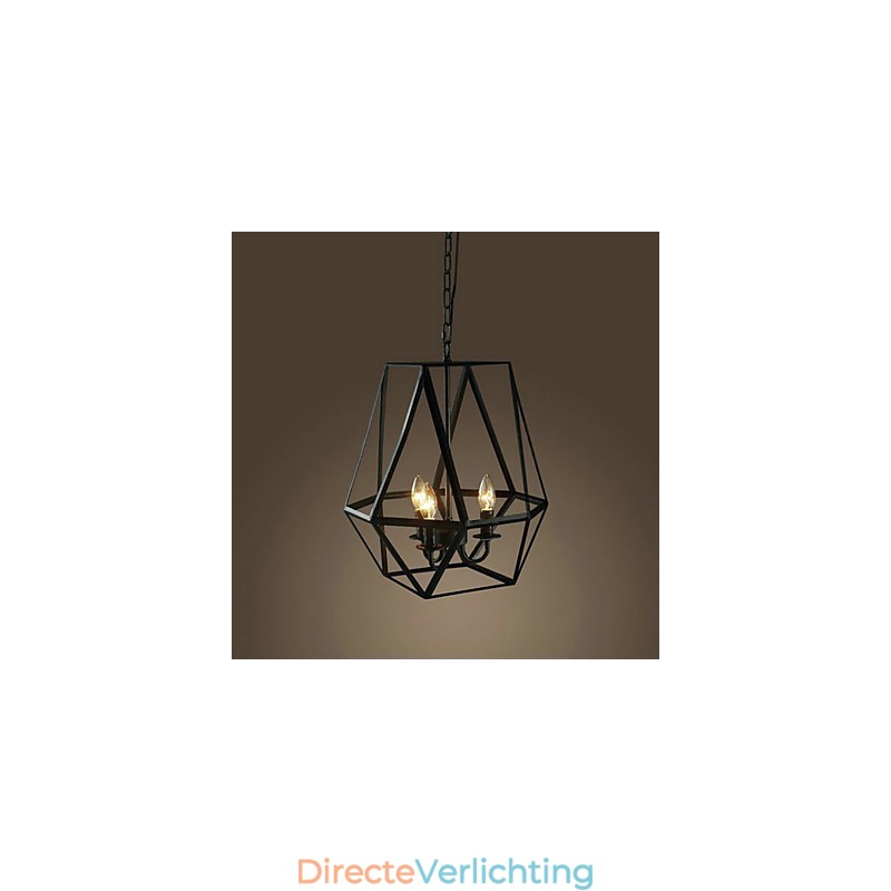 Hanglamp van metaal in landelijke mini-stijl