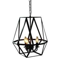 Hanglamp van metaal in landelijke mini-stijl