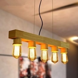 Hanglampen Landelijk Hout Bamboe