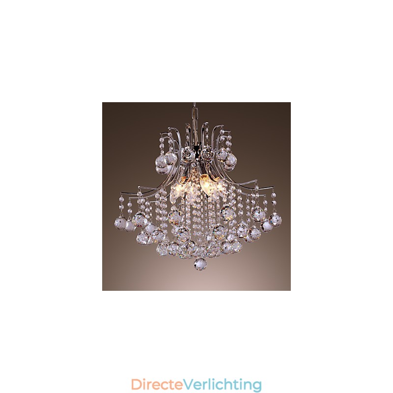 Moderne, eigentijdse kristallen mini-stijl gegalvaniseerde metalen hanglamp