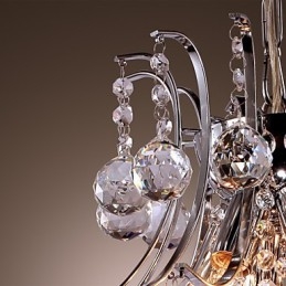 Moderne, eigentijdse kristallen mini-stijl gegalvaniseerde metalen hanglamp