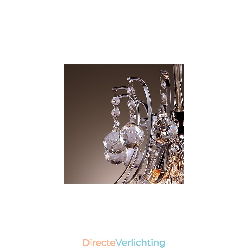 Moderne, eigentijdse kristallen mini-stijl gegalvaniseerde metalen hanglamp