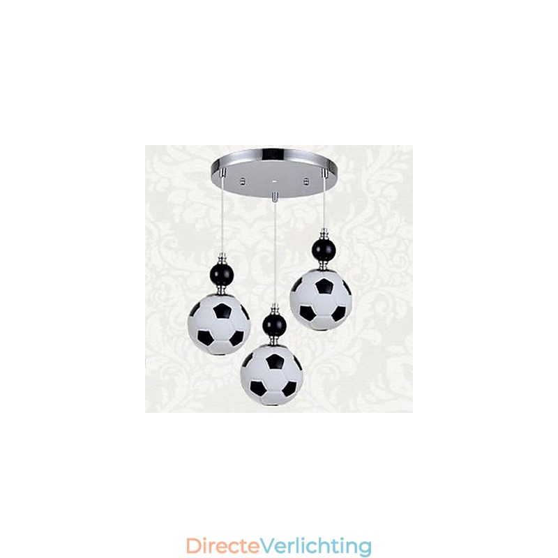 Klassieke moderne voetbal ronde hanglamp 3 lampen