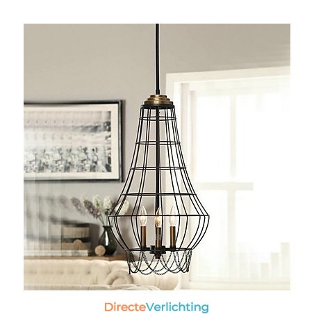 Hanglamp van metaal in landelijke mini-stijl Hanglamp van metaal in landelijke mini-stijl