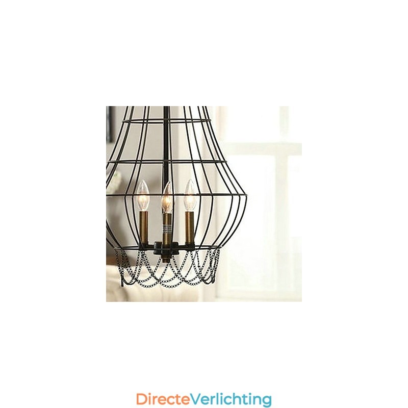 Hanglamp van metaal in landelijke mini-stijl