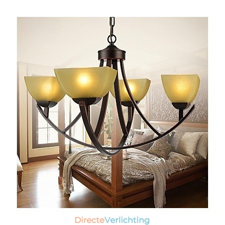 Kroonluchter 4 lampen Traditioneel Klassiek Vintage Metaal