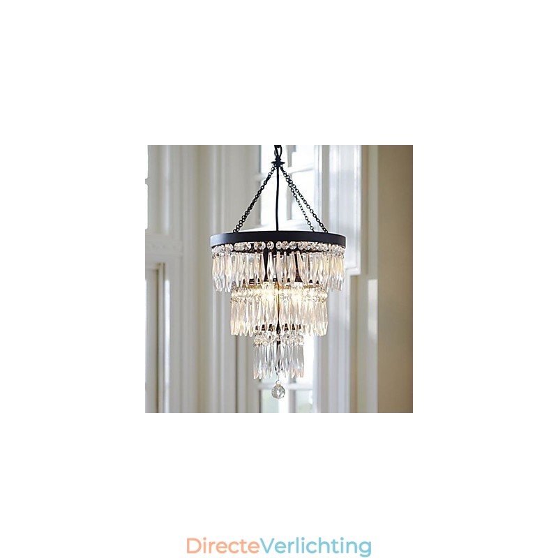 Hanglamp 3 Lichts Modern Elegant Metaal Kristal Schilderij