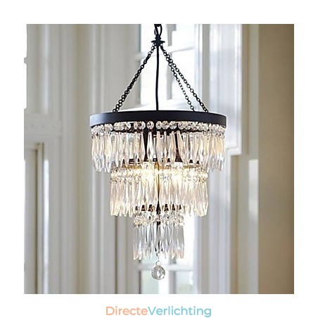 Hanglamp 3 Lichts Modern Elegant Metaal Kristal Schilderij Hanglamp 3 Lichts Modern Elegant Metaal Kristal Schilderij