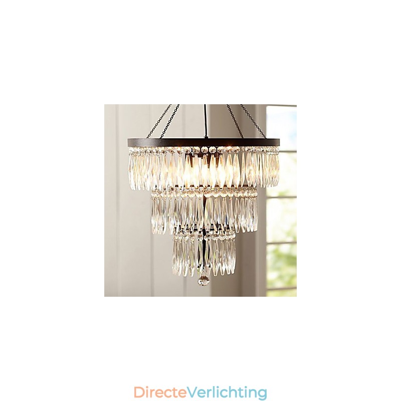 Hanglamp 3 Lichts Modern Elegant Metaal Kristal Schilderij
