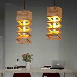 Hanglampen Landelijk Hout Bamboe