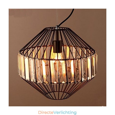 Vintage smeedijzeren vogelkooi kristallen kroonluchter kroonluchter Vintage smeedijzeren vogelkooi kristallen kroonluchter kroonluchter