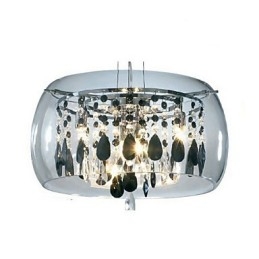 Moderne eigentijdse Drum Crystal Mini-stijl gegalvaniseerde hanglamp