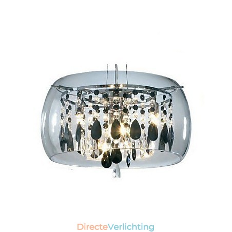 Moderne eigentijdse Drum Crystal Mini-stijl gegalvaniseerde hanglamp Moderne eigentijdse Drum Crystal Mini-stijl gegalvaniseerde hanglamp