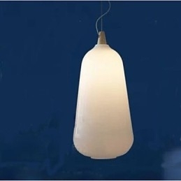 Melkwitte glazen fles Hanglamp Natuurlijke Curve