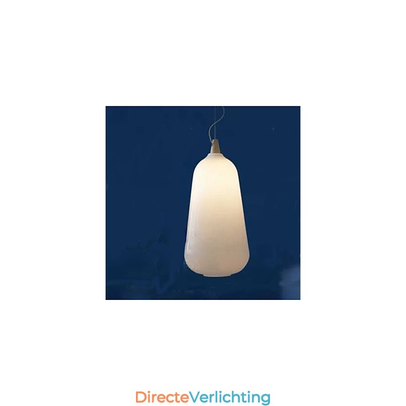 Melkwitte glazen fles Hanglamp Natuurlijke Curve