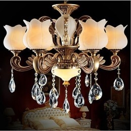 Europese Kristallen Hanglamp En Luxe Lamp