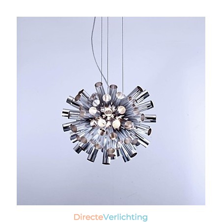Moderne, eigentijdse hanglamp van geborsteld metaal Moderne, eigentijdse hanglamp van geborsteld metaal