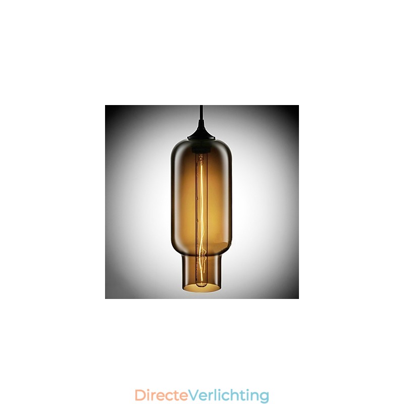 70W moderne glazen hanglamp in bruin bubbeldesign