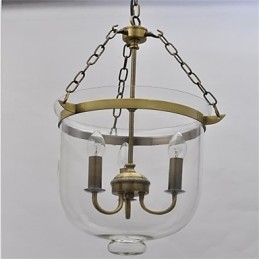 Amerikaanse vintage tempelbel glazen kroonluchter