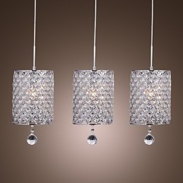 Moderne eigentijdse kristallen chromen metalen hanglamp