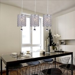 Moderne eigentijdse kristallen chromen metalen hanglamp
