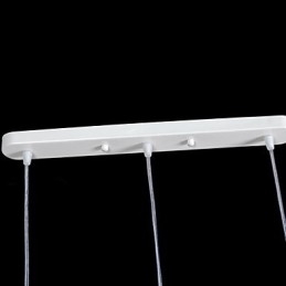 Witte hanglamp met drie lampen, patroon, glazen kap, handverguld, Europees retro klassiek