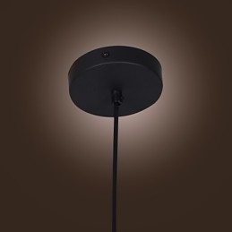 Transparante glazen hanglamp in bruin bubbeldesign