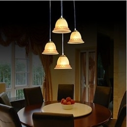 Hanglamp Vier Lichten Brons Europees Retro Klassiek