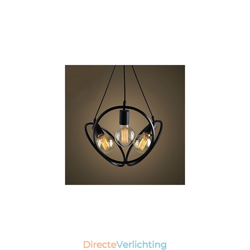 3 lampen kroonluchter hanglamp traditioneel klassiek retro metaal