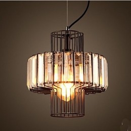 Amerikaanse landelijke kristallen kleine hanglamp