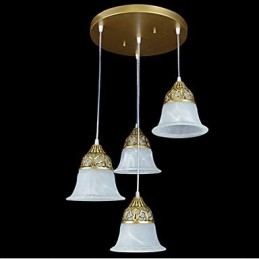 Traditionele klassieke rustieke lodge retro bronzen metalen hanglamp