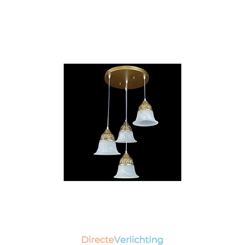 Traditionele klassieke rustieke lodge retro bronzen metalen hanglamp