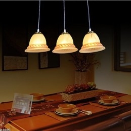 Hanglamp Drie Lampen Brons Europees Retro Klassiek