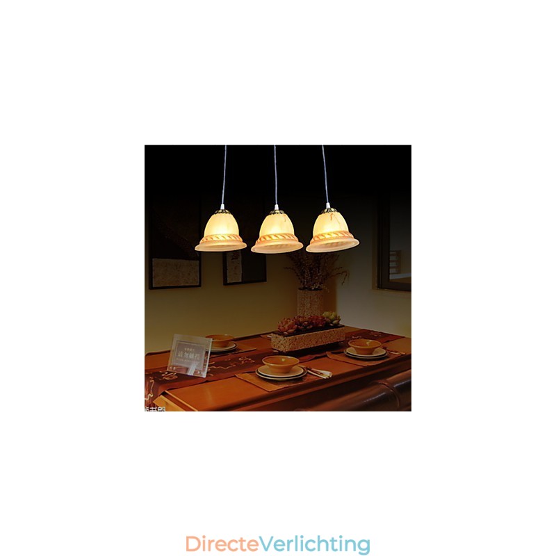 Hanglamp Drie Lampen Brons Europees Retro Klassiek