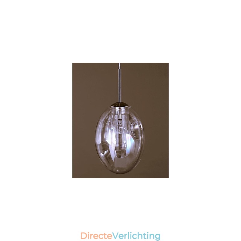 Moderne, eigentijdse, traditionele, klassieke, chromen metalen hanglamp