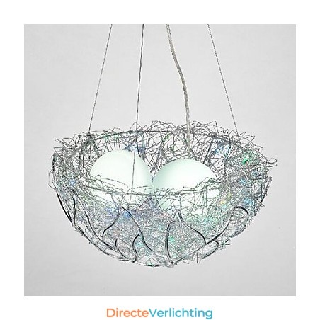 Moderne, eigentijdse zilveren metalen hanglamp Moderne, eigentijdse zilveren metalen hanglamp