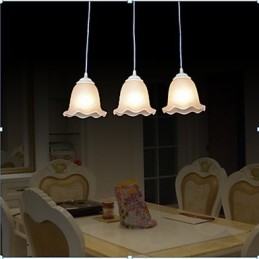 Hanglamp Drie Lampen Wit Europees Retro Klassiek