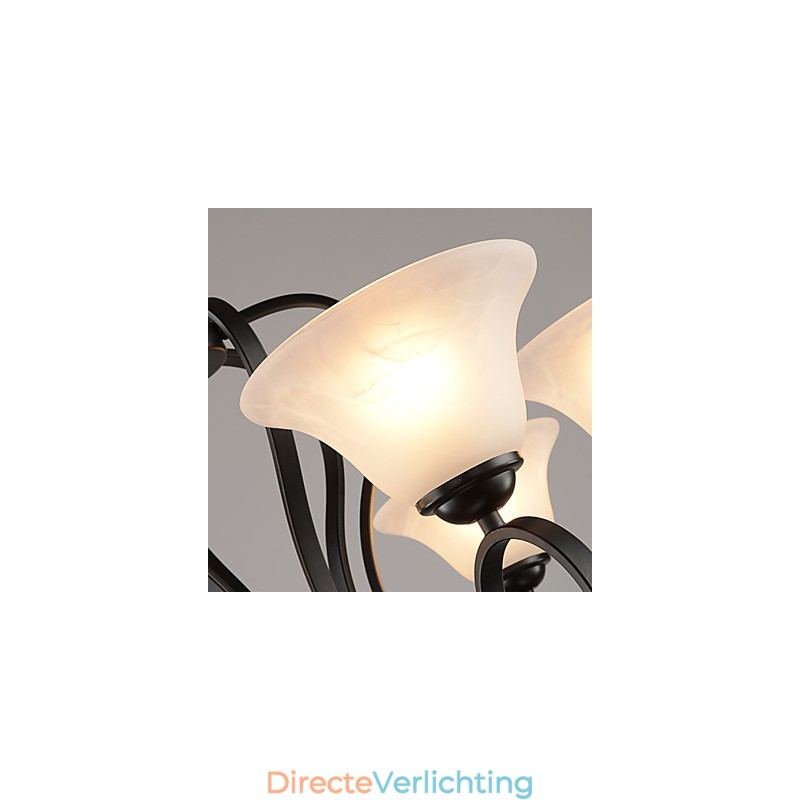 3 lampen retro kroonluchter land metaal