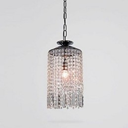 Moderne, eigentijdse kristallen metalen hanglamp