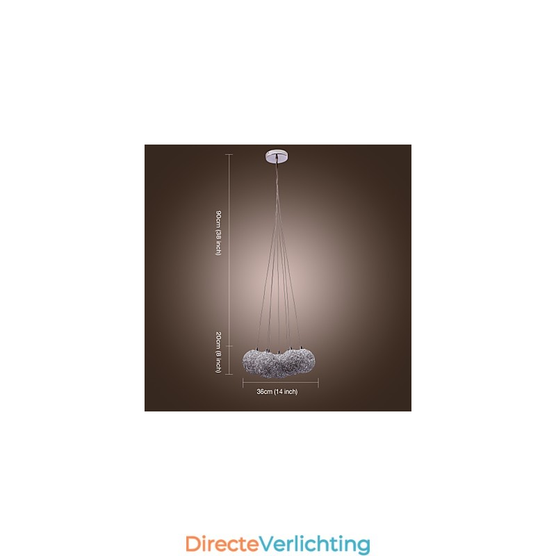 Moderne aluminium hanglamp met 7 lampen