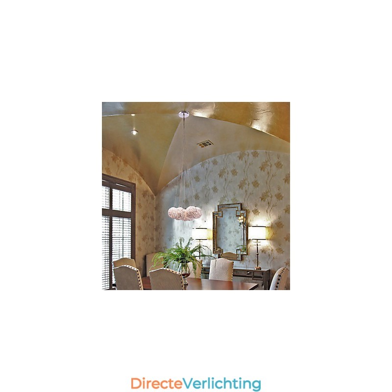 Moderne aluminium hanglamp met 7 lampen
