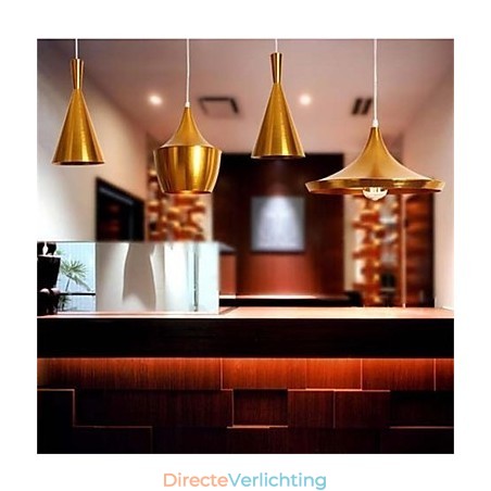 Americange Gold 3-koppige aluminium tafelhanger Americange Gold 3-koppige aluminium tafelhanger