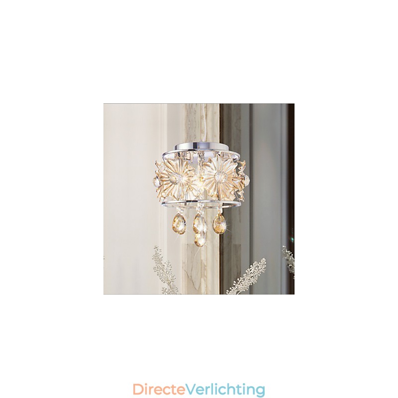 Moderne heldere bolvormige luster kristallen kroonluchter plafondlamp woondecoratie hanglamp armatuur licht