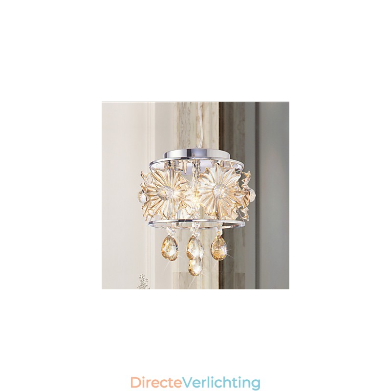 Moderne heldere bolvormige luster kristallen kroonluchter plafondlamp woondecoratie hanglamp armatuur licht