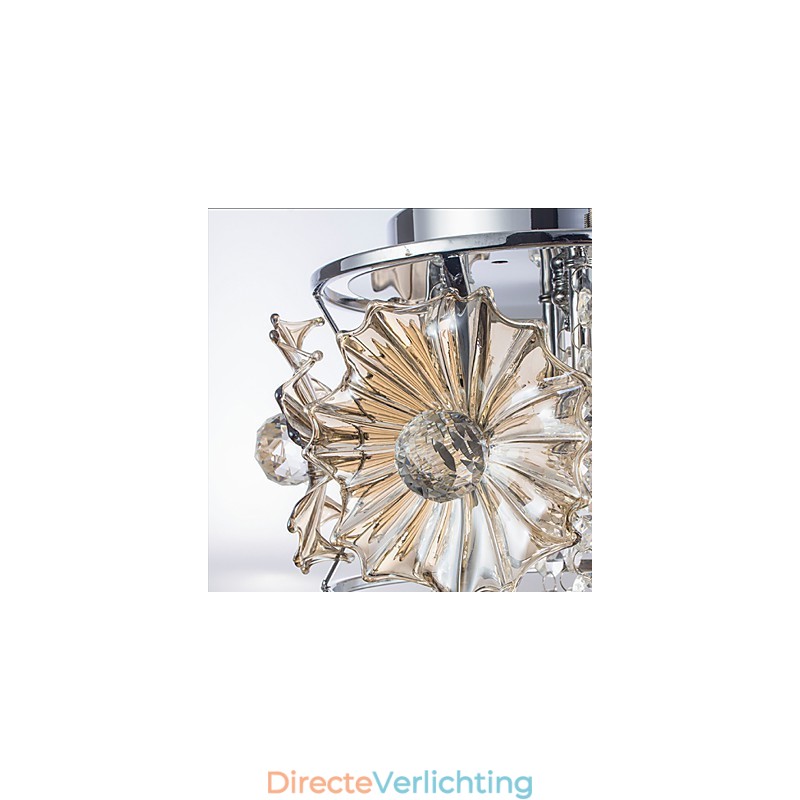 Moderne heldere bolvormige luster kristallen kroonluchter plafondlamp woondecoratie hanglamp armatuur licht
