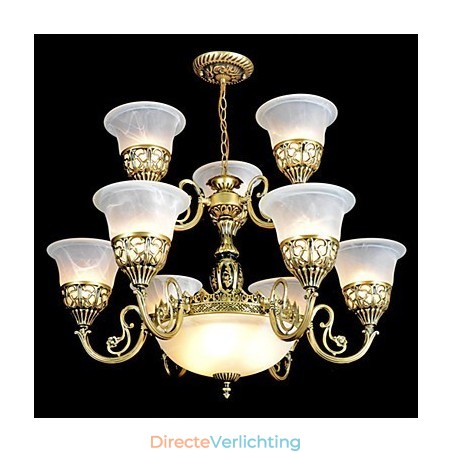 Traditionele klassieke vintage retro bronzen metalen kroonluchter Traditionele klassieke vintage retro bronzen metalen kroonluchter
