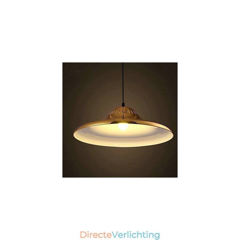 Landelijke gouden metalen hanglamp garage