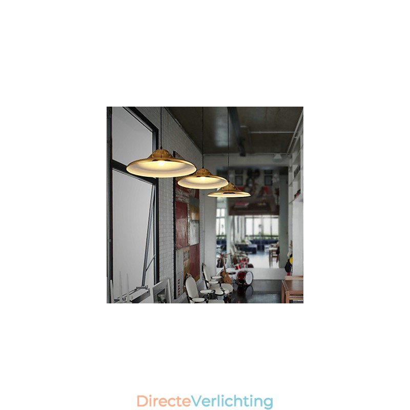 Landelijke gouden metalen hanglamp garage